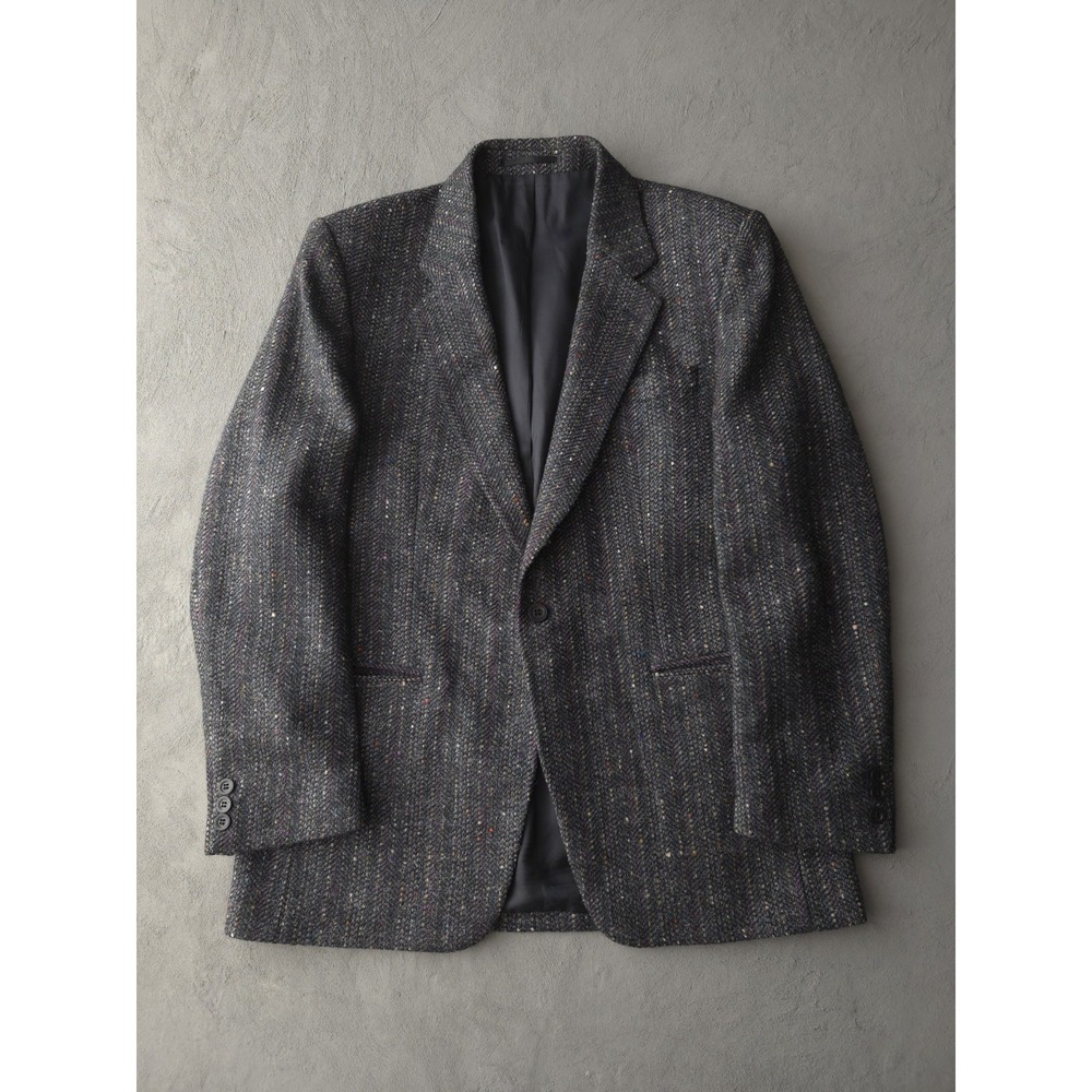 Givenchy Dark Gray Tweed Sport Coat with Subtle Multi-Color Fleck
